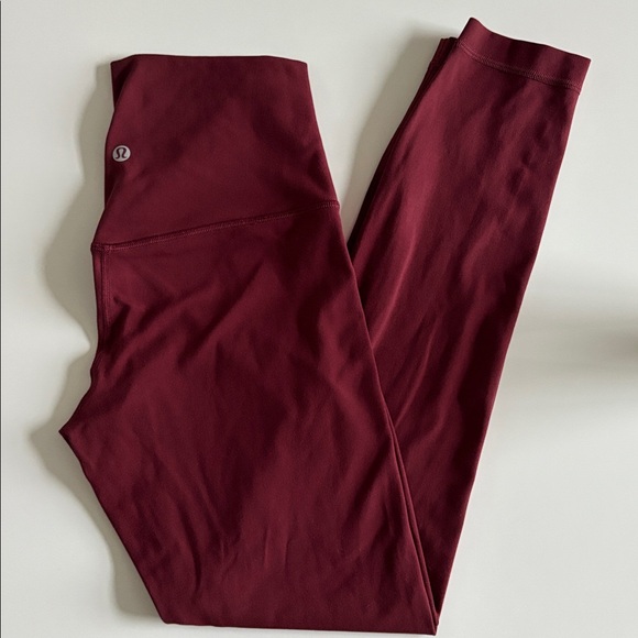 Lululemon Red Merlot Align High-Rise Leggings 25” Size 6 - Picture 3 of 10